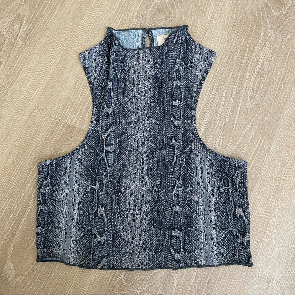 Camila Coelho‎ Snakeprint Crop Top